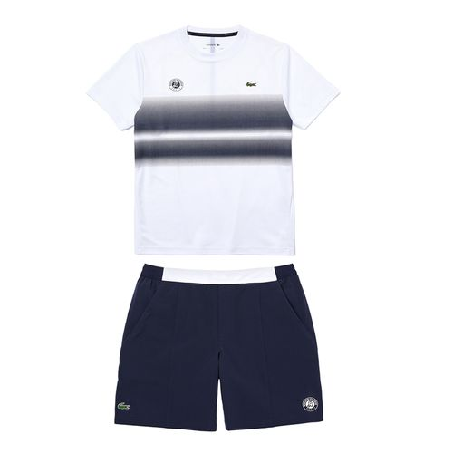 Bộ Quần Áo Cộc Tay Nam Lacoste Men's Sport TH3602 00/ GH3601 00 Màu Trắng Xanh Size XS
