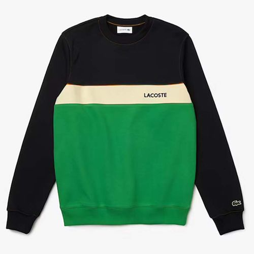 Áo Nỉ Lacoste Men’s Colorblock Piqué Printed Logo Sweatshirt Phối Màu Size S