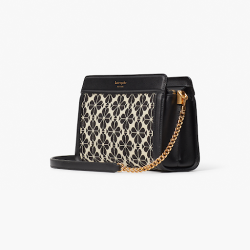 Ví đeo chéo Kate Spade New York Spade Flower Jacquard cỡ trung (CREAM MULTI)